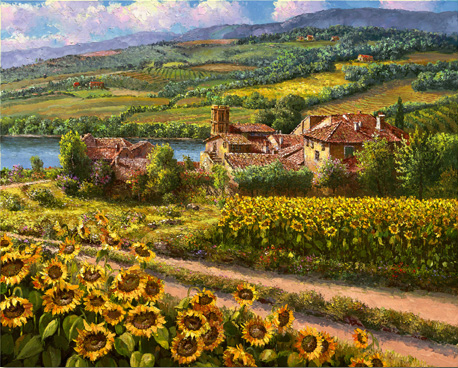 Sam Park - Tuscany Sunflowers