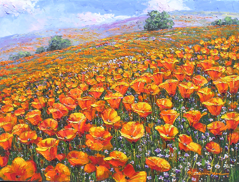 Sam Park - California Poppies #P2054 - SOLD
